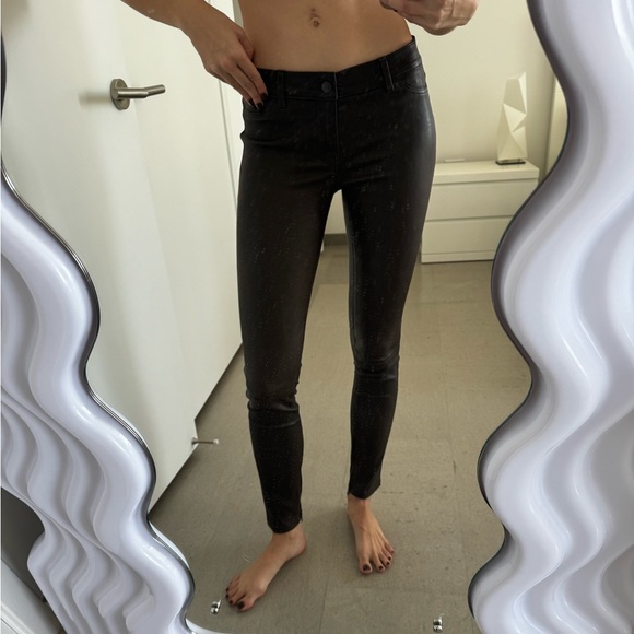 Vince dark brown leather pants. Size 2 - Picture 2 of 3